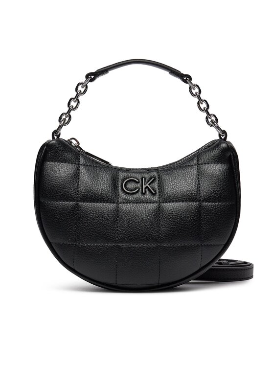 Geantă Calvin Klein Square Quilt Chain Mini Bag K60K612020 Negru
