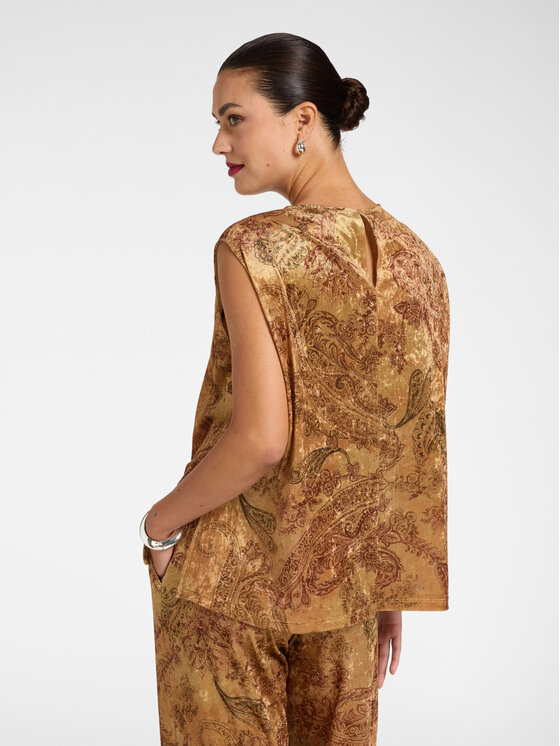 Elena Mirò Elena Mirò Top D005E000029N001 Złoty Regular Fit