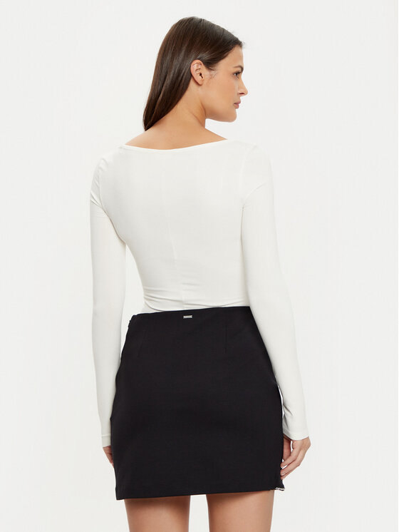 Guess Guess Glaustinukė W5RP00 K68D2 Écru Slim Fit
