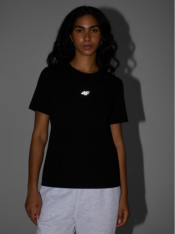 4F 4F T-Shirt NOS Czarny Regular Fit
