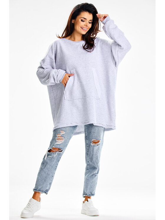 Infinite You Infinite You Felpa M335 Grigio Basic Fit