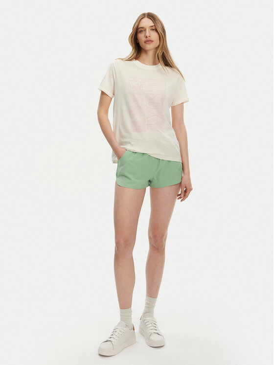 Roxy Roxy Auduma šorti ERJBS03298 Zaļš Regular Fit