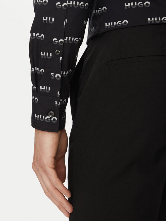 HUGO HUGO Сорочка Ermo 50545349 Чорний Slim Fit