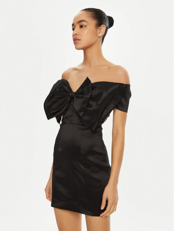 BARDOT BARDOT Kokteilinė suknelė 54327DB2 Juoda Slim Fit