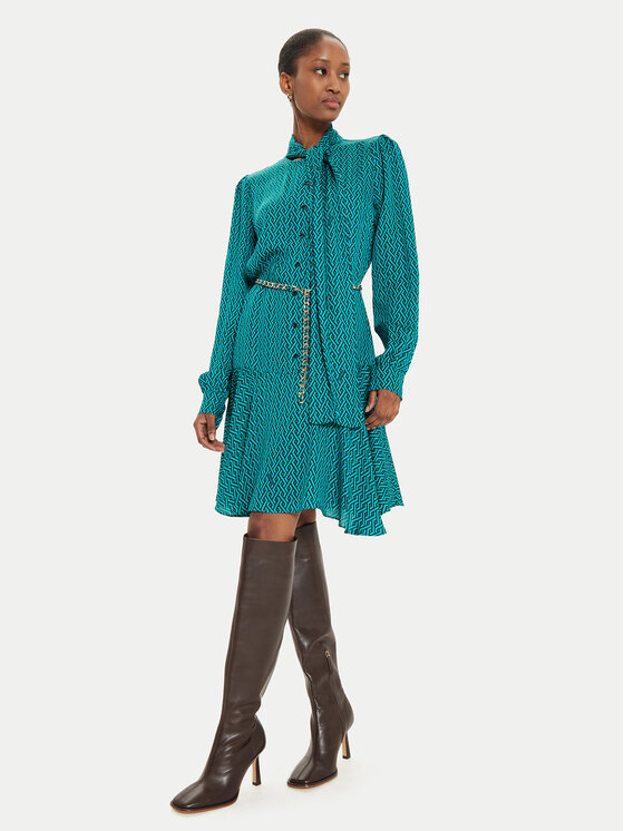 Fracomina Fracomina Hemdkleid FR24WD1003W731O9 Grün Regular Fit