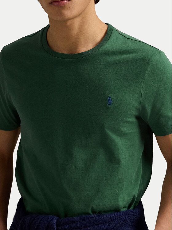 Polo Ralph Lauren Polo Ralph Lauren T-Shirt 710671438425 Zielony Custom Slim Fit