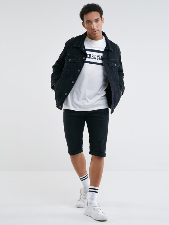 BIG STAR BIG STAR Szorty jeansowe conner_901 Czarny Bermuda Fit