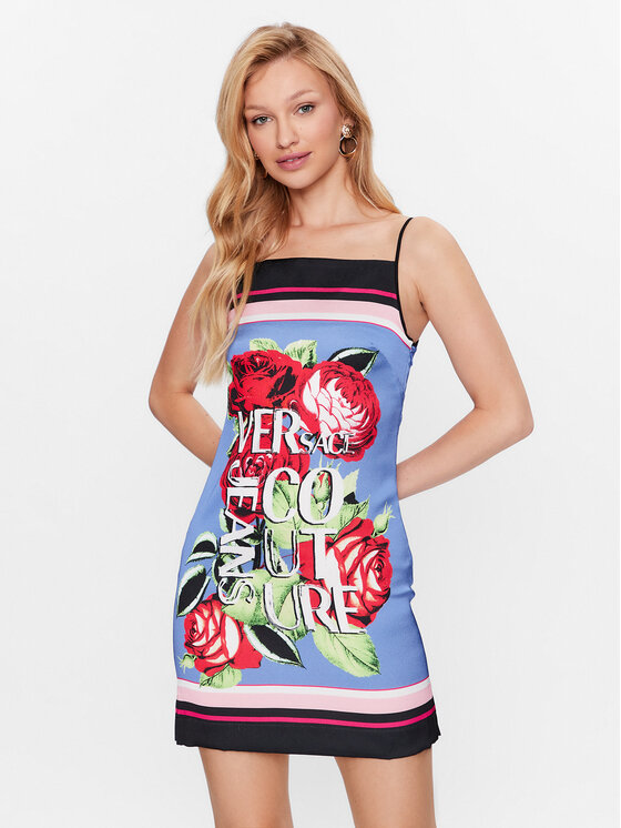 Versace Jeans Couture Versace Jeans Couture Rochie de vară 74HAO936 Albastru Regular Fit