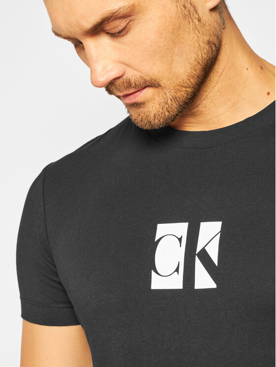 Calvin Klein Jeans Calvin Klein Jeans T-Shirt Logo J30J316656 Černá Slim Fit