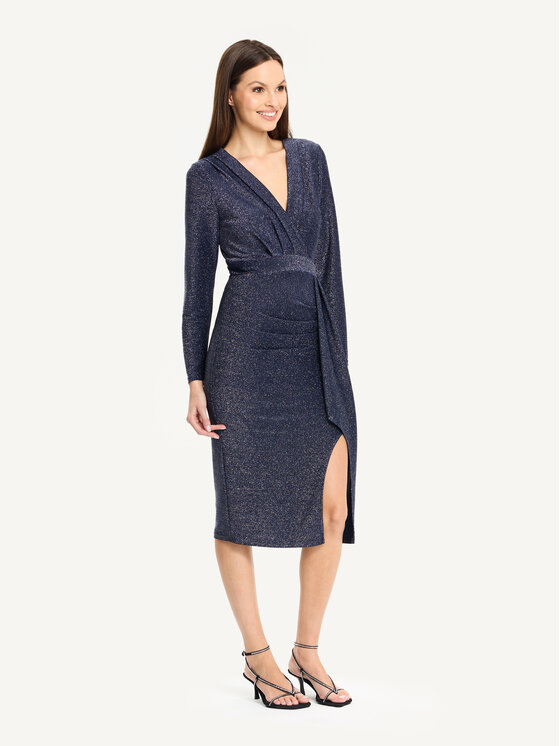 KMX KMX Sukienka koktajlowa 923800012 Granatowy Fitted Fit