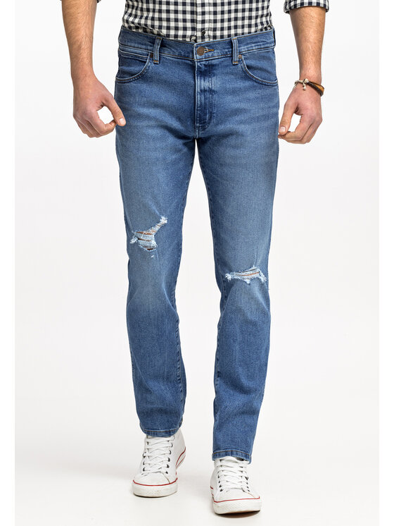 Wrangler Wrangler Jeansy LARSTON Niebieski Slim Fit