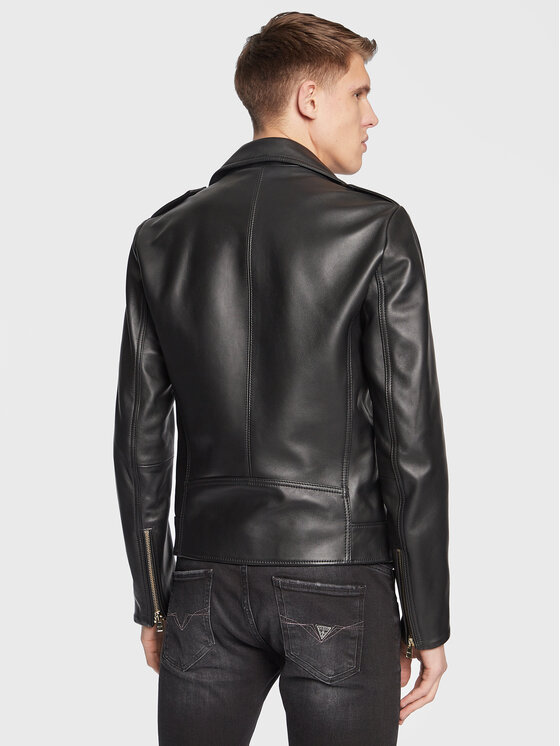 Giacca di pelle 50494272 Nero Regular Fit