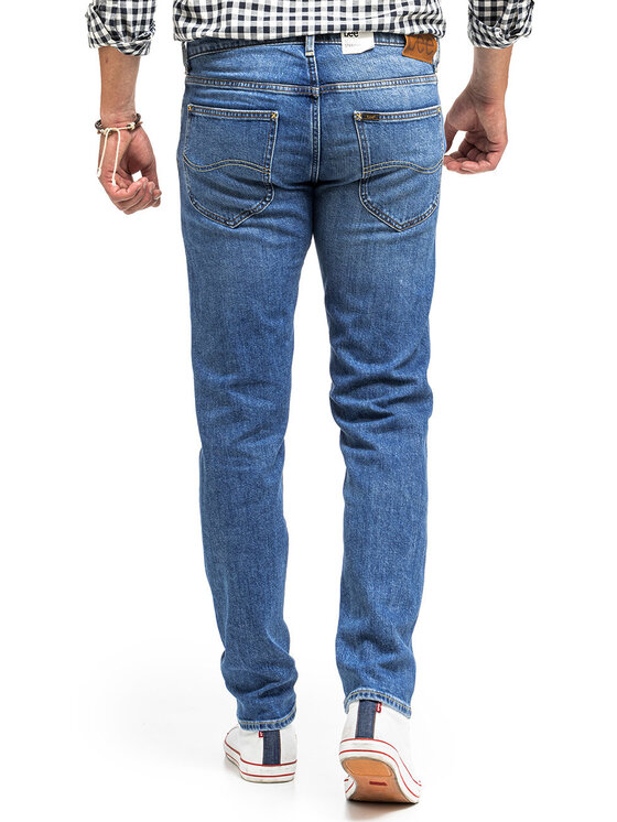 Lee Lee Jeansy DAREN ZIP FLY Niebieski Straight Fit