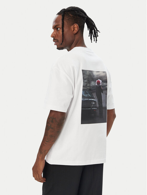 HUGO HUGO T-särk Dakhil 50579723 Valge Relaxed Fit
