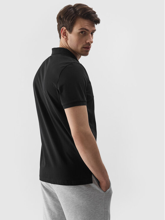 4F 4F Polo 4FWSS24TPTSM129-20S Czarny Regular Fit