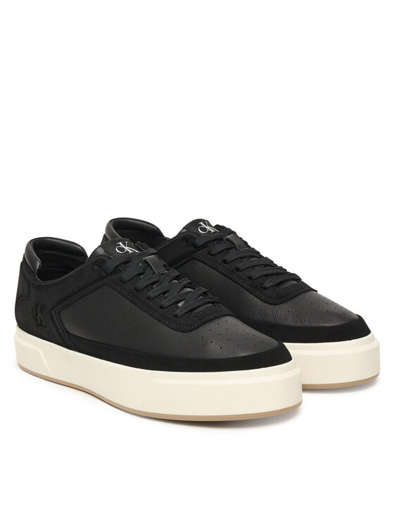Calvin Klein Calvin Klein Laisvalaikio batai Basket Cupsole Laceup Lth-Nu YM0YM01354 Juoda