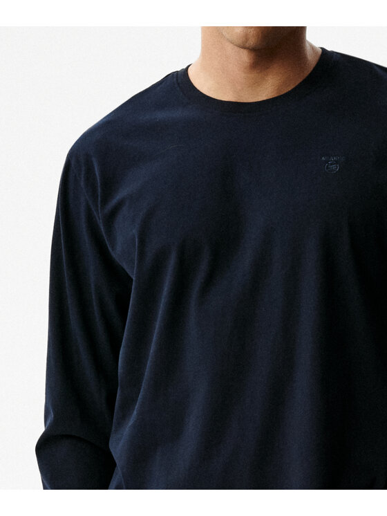 Atlantic Atlantic Piżama Long Peach Effect Czerwony Regular Fit