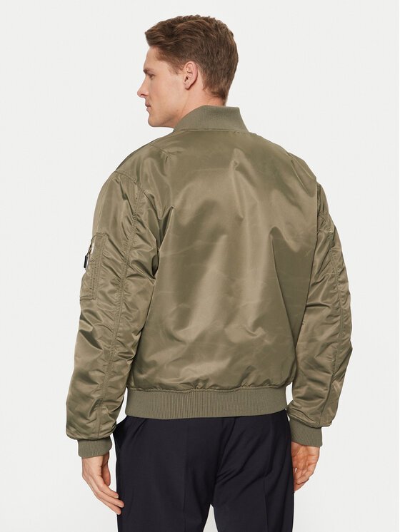 Guess Jeans Guess Jeans Bomber dzseki M5RL81 WHAA2 Khaki Regular Fit