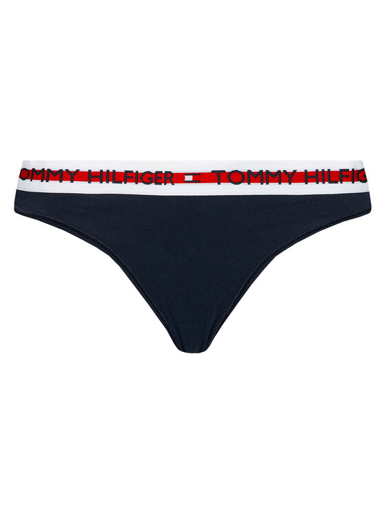 Tommy Hilfiger Tommy Hilfiger Kalhotky string UW0UW02458 Tmavomodrá
