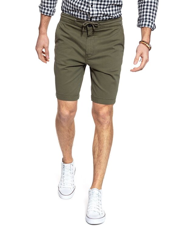 Lee Lee Szorty materiałowe DRAWSTRING SHORT Zielony Regular Fit