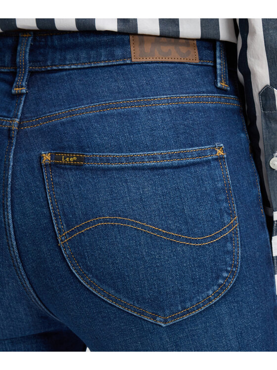 Lee Lee Jeansy 112386144 Niebieski Skinny Fit