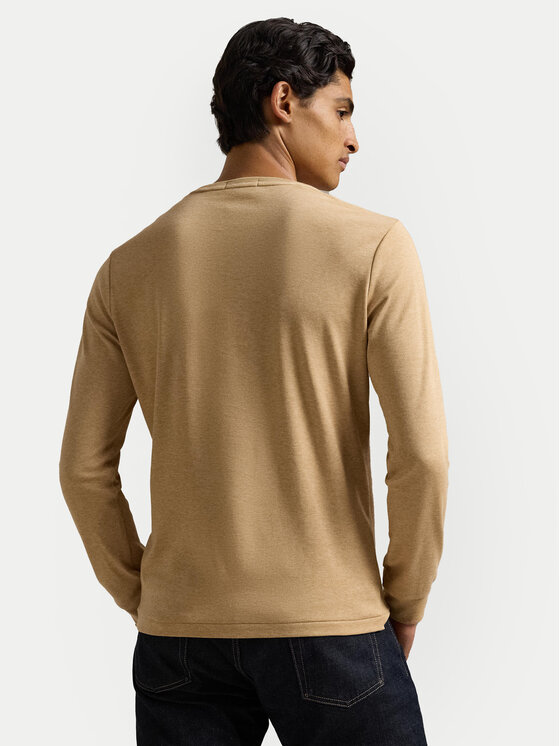 Polo Ralph Lauren Polo Ralph Lauren Marškinėliai ilgomis rankovėmis 710760121027 Smėlio Slim Fit