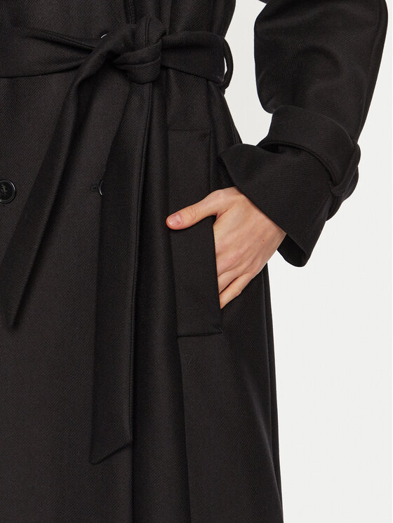 IVY OAK IVY OAK Wollmantel Caroline Ann IO111137 Schwarz Relaxed Fit