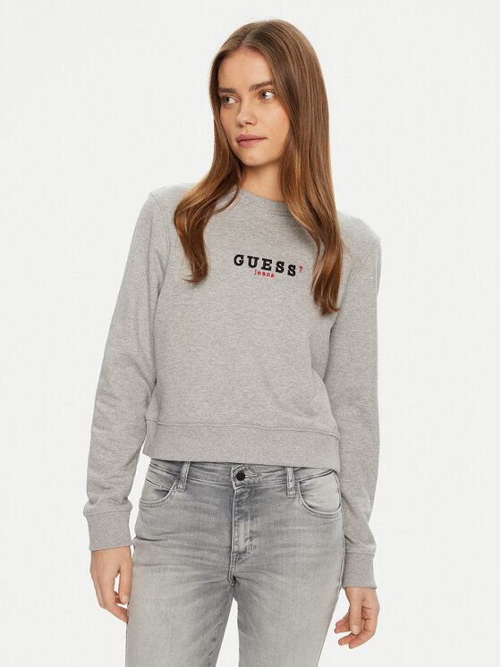 Guess Jeans Guess Jeans Mikina W5RQ28 K68I4 Šedá Regular Fit