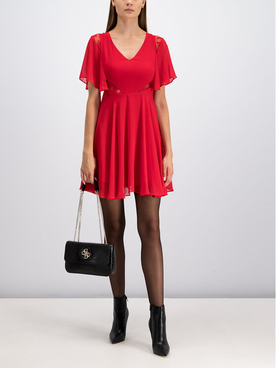 Guess Guess Лятна рокля W93K80 W8SL0 Червен Regular Fit