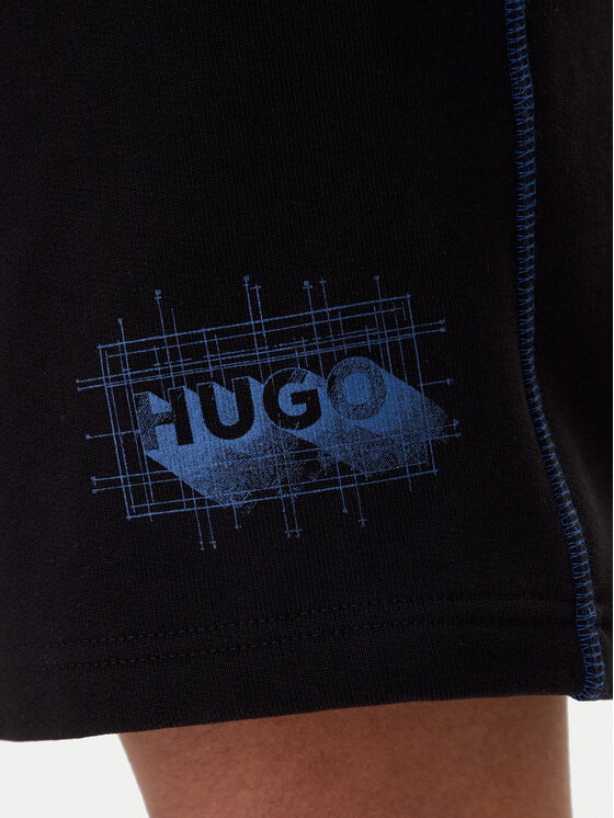 HUGO HUGO Szorty sportowe Nothali 50553499 Czarny Regular Fit