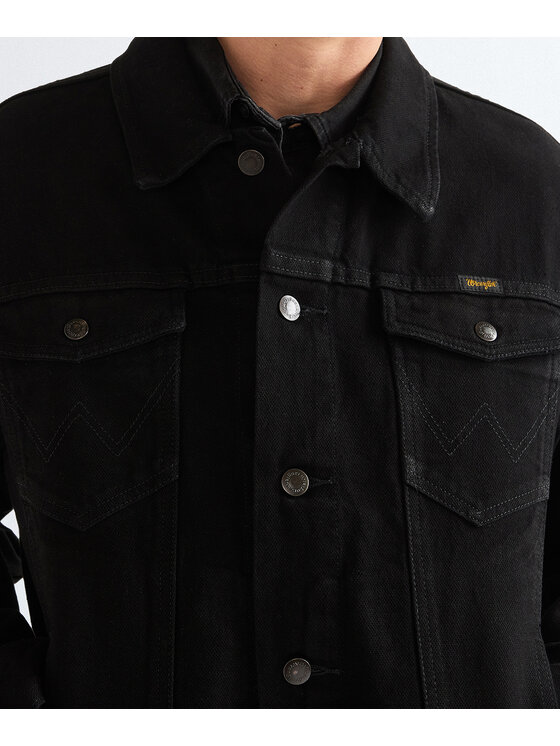 Wrangler Wrangler Kurtka jeansowa 112387057 Czarny Regular Fit