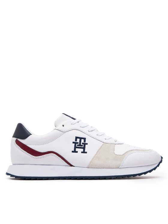 Tommy Hilfiger Snīkeri Runner Evo Lth Mix FM0FM04959 Balts