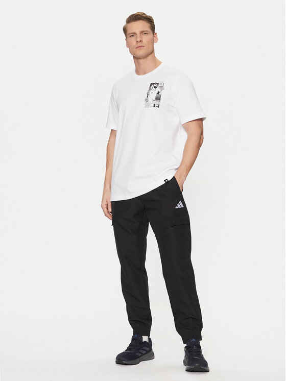 adidas adidas T-krekls Messi Icon Graphic JJ1414 Balts Regular Fit