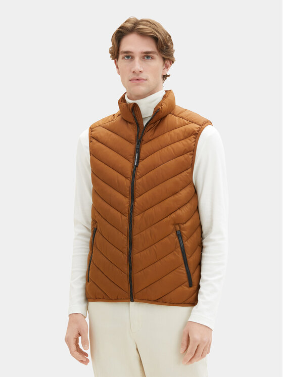 Tom Tailor Vesta 1036072 Hnedá Regular Fit