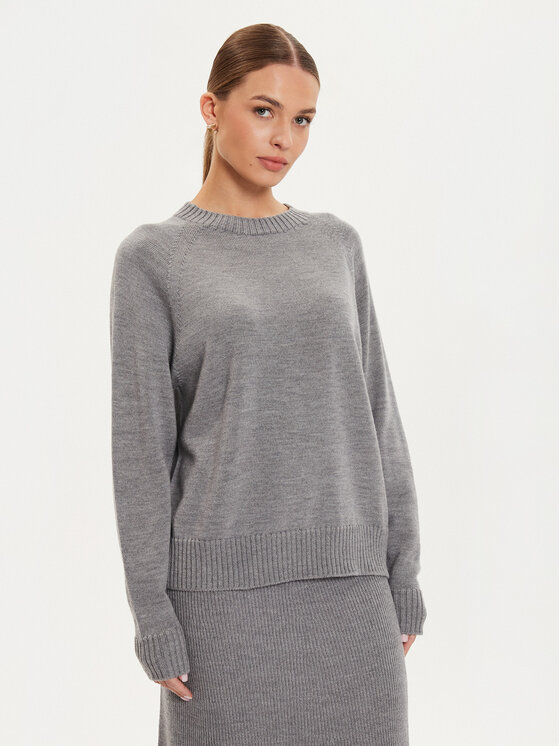 Max Mara Leisure Max Mara Leisure Пуловер Salvia 2426366158 Сив Relaxed Fit