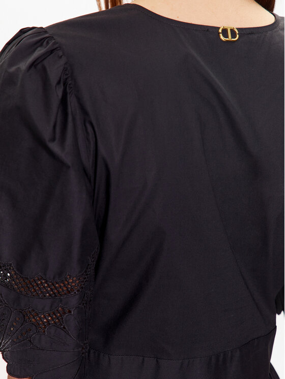 TWINSET TWINSET Poletna obleka 231TT2301 Črna Regular Fit
