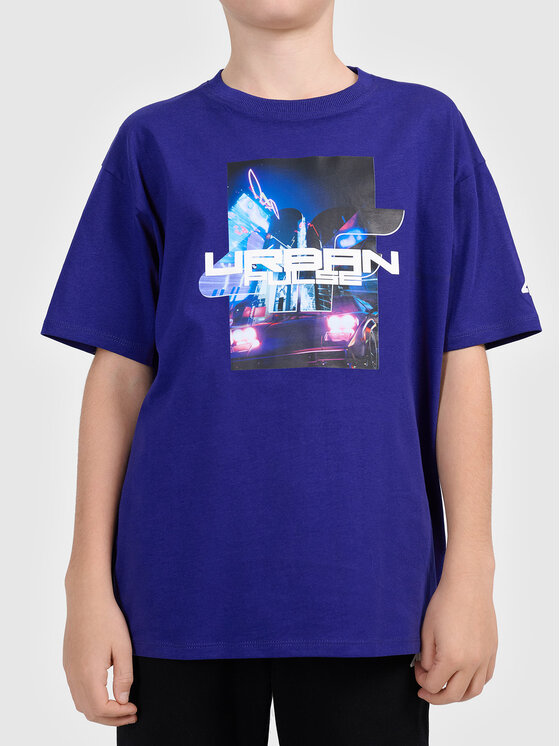 4F 4F T-Shirt 4FJWAW26TTSHM3516-36S Μπλε Loose Fit