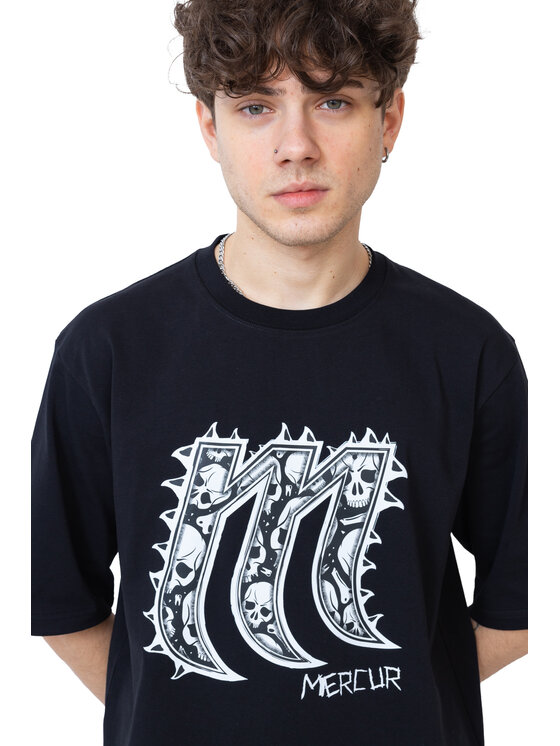 Mercur Mercur T-Shirt Spike Czarny Comfortable Fit