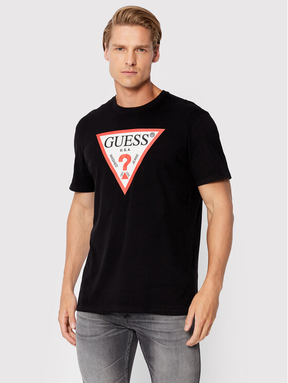 Guess Guess Marškinėliai M2GI68 KBA60 Juoda Regular Fit