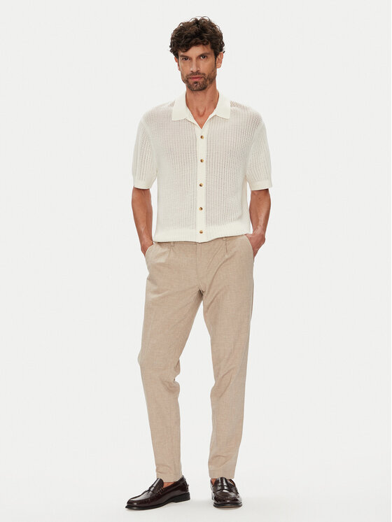 Tommy Hilfiger Tommy Hilfiger Риза MW0MW39530 Бежов Regular Fit