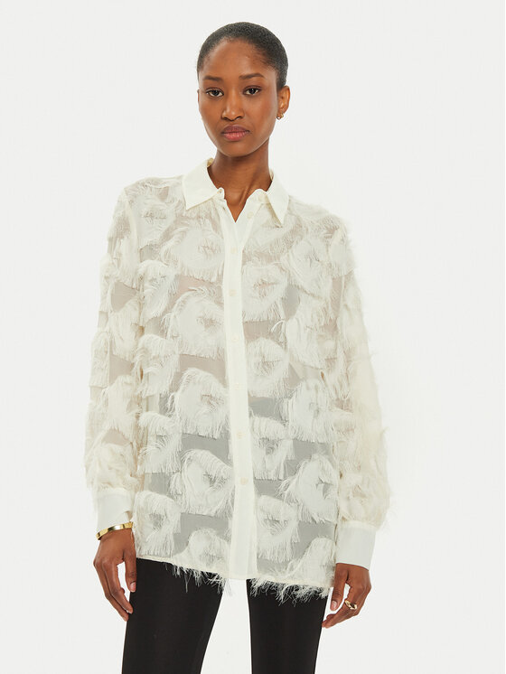 Marella Marella Camicia Douglas 2423116022 Écru Regular Fit