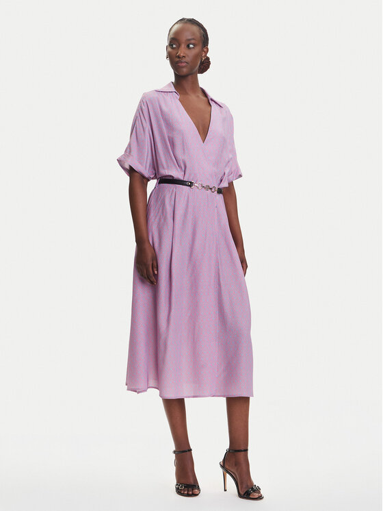 Fracomina Fracomina Rochie tip cămașă FR25SD2012W413O9 Violet Regular Fit