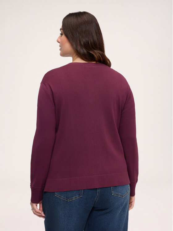 Fiorella Rubino Fiorella Rubino Sweter M279L008561N036 Bordowy Regular Fit