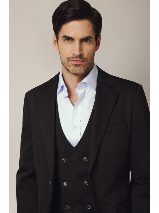 Lancerto Lancerto Marynarka Bagnone MA131225000007 Brązowy Slim Fit