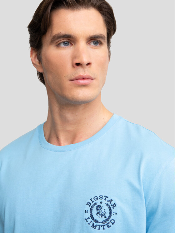 BIG STAR BIG STAR T-Shirt REAGER_401_150 Niebieski Oversize