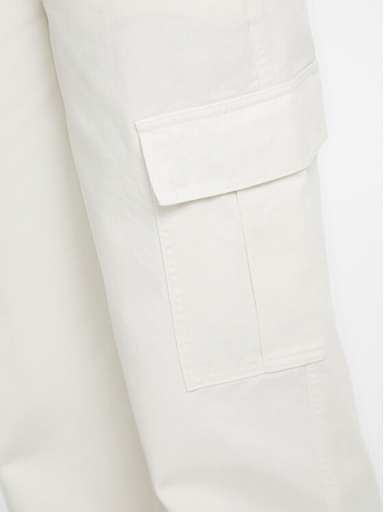 Guess Jeans Guess Jeans Kalhoty z materiálu 165623 Béžová Slim Fit