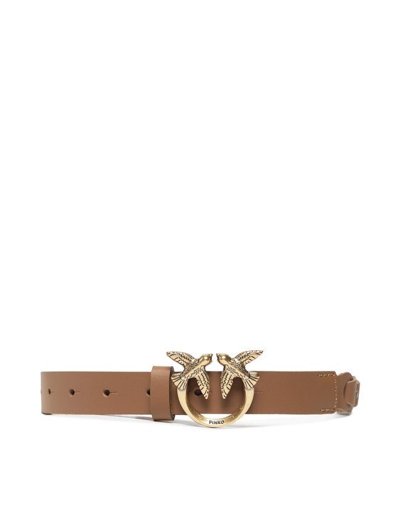 PINKO PINKO Pásek Love Duble Belt H2 20221 PLT01 1H2114.Y7SP Hnědá