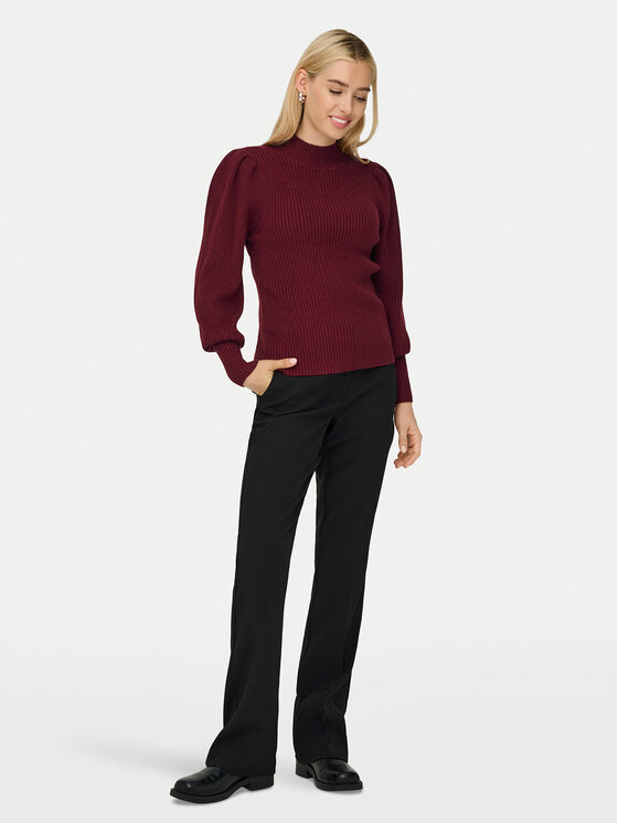 ONLY ONLY Džemper Katia 15232494 Tamnocrvena Regular Fit