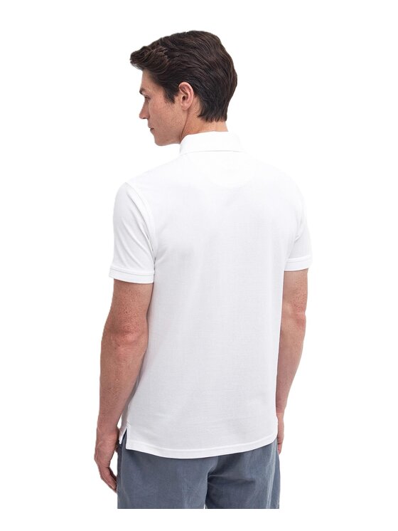 Barbour Barbour T-Shirt 251mmml1367-wh11 Biały Regular Fit