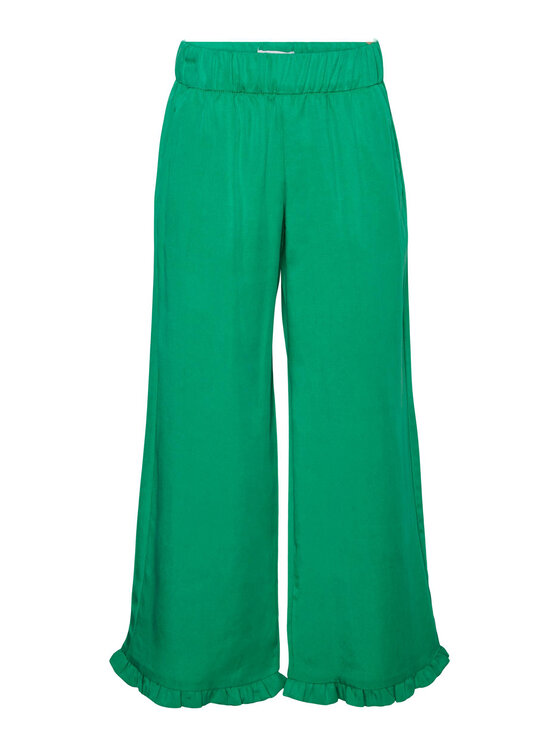 Vero Moda Girl Vero Moda Girl Hlače iz tkanine 10283853 Zelena Wide Leg